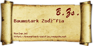 Baumstark Zsófia névjegykártya