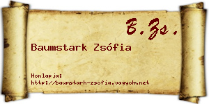 Baumstark Zsófia névjegykártya