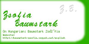 zsofia baumstark business card